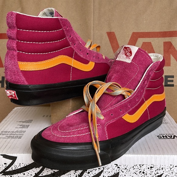 Vans Og Sk8-Hi Lx Heiry Suede Cerise/Apricot WMNS - Picture 9 of 16